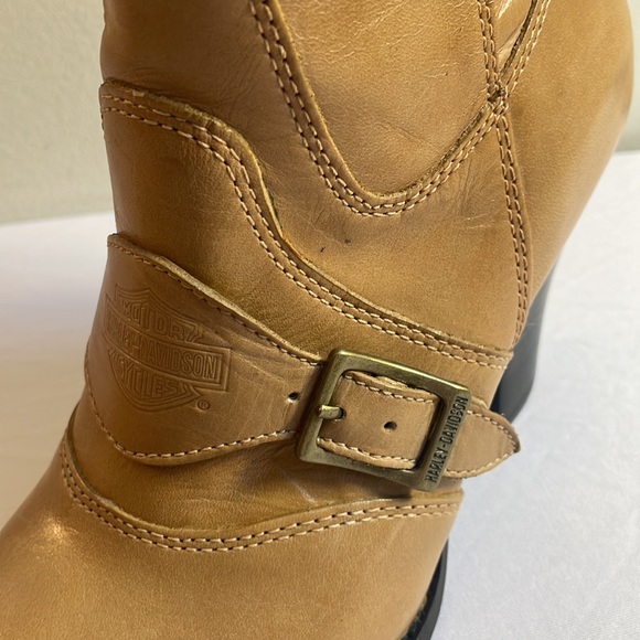 Tan Leather Harley-Davidson Heeled Boots NWT Size 6 - Picture 6 of 13